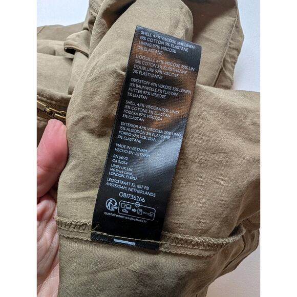 By Anthropologie Zip-Front Halter Corset Dress Green Size Medium Midi - Picture 11 of 13